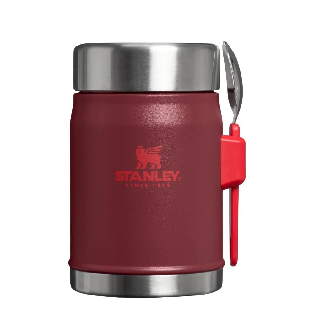 Stanley Klasik Paslanmaz Çelik Yemek Termosu Kaşıklı 0,40 LT - Cranberry