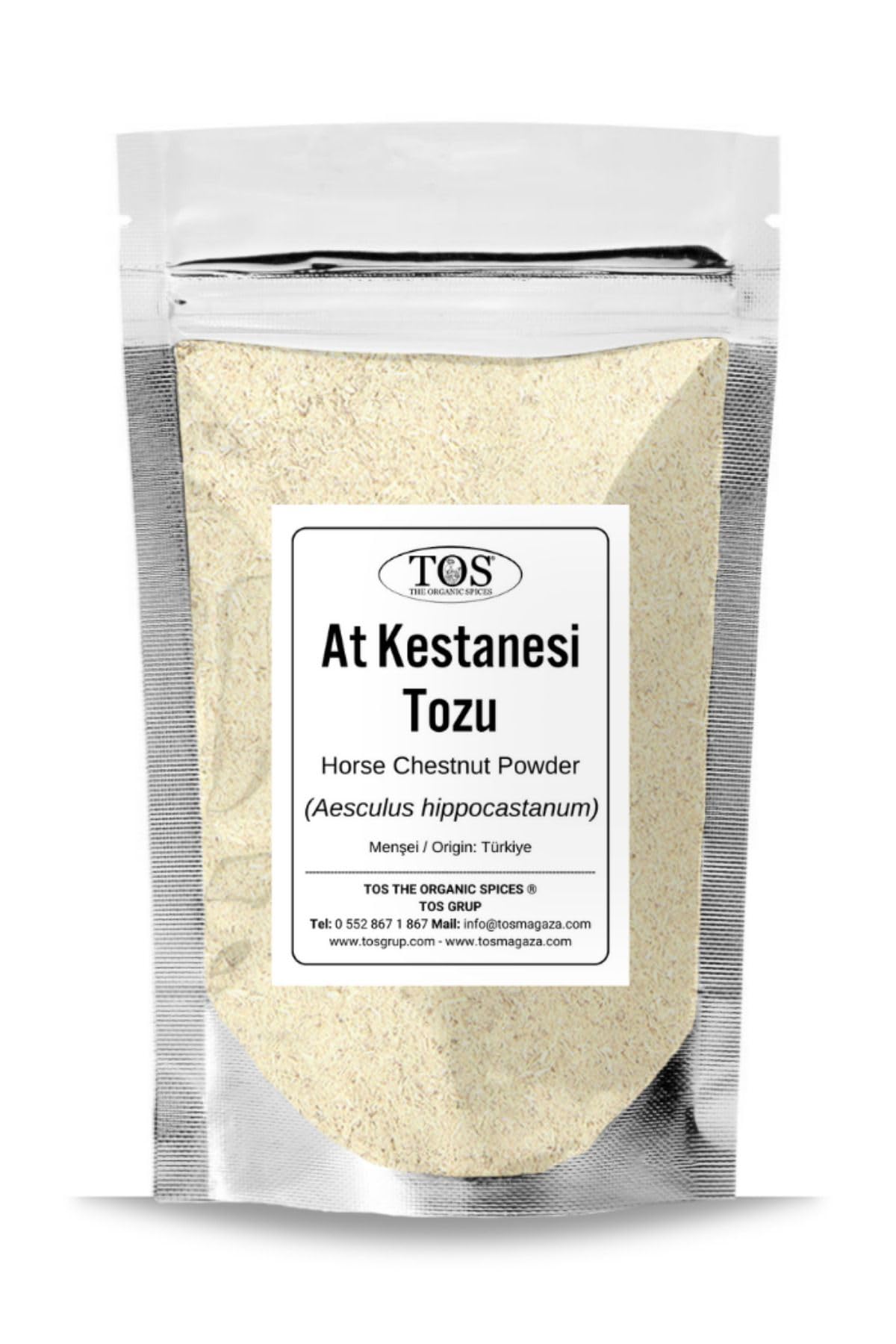 TOS The Organic Spices At Kestanesi Tozu 100 gr (1. KALİTE) Aesculus Hippocastanum, TOS365
