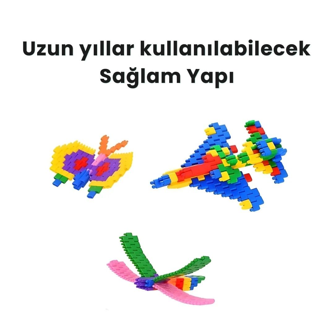 Yaratıcı Modüler Yapı Blokları, Tak Çıkar Eğitici Oyuncak, 300 Parça, 3+ Yaş