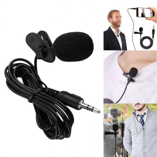 Yaka mikrofonu 3.5mm stereo yaka mikrofonu 3m kablolu mikrofon