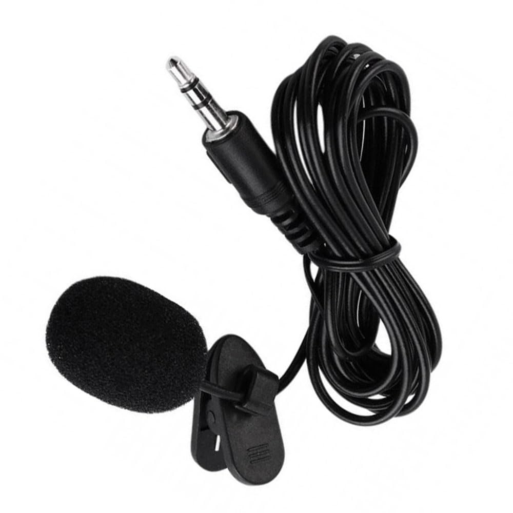 Yaka mikrofonu 3.5mm stereo yaka mikrofonu 3m kablolu mikrofon