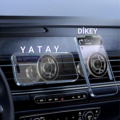 Romofy Manyetik Telefon Tutucu MagSafe İle Uyumlu Havalandırma İçin [Güçlü Mıknatıslar] - Kancalı Cep Telefonu Tutacağı Araba Telefon Tutucu - Izgara Klipsli Oto Tutucu
