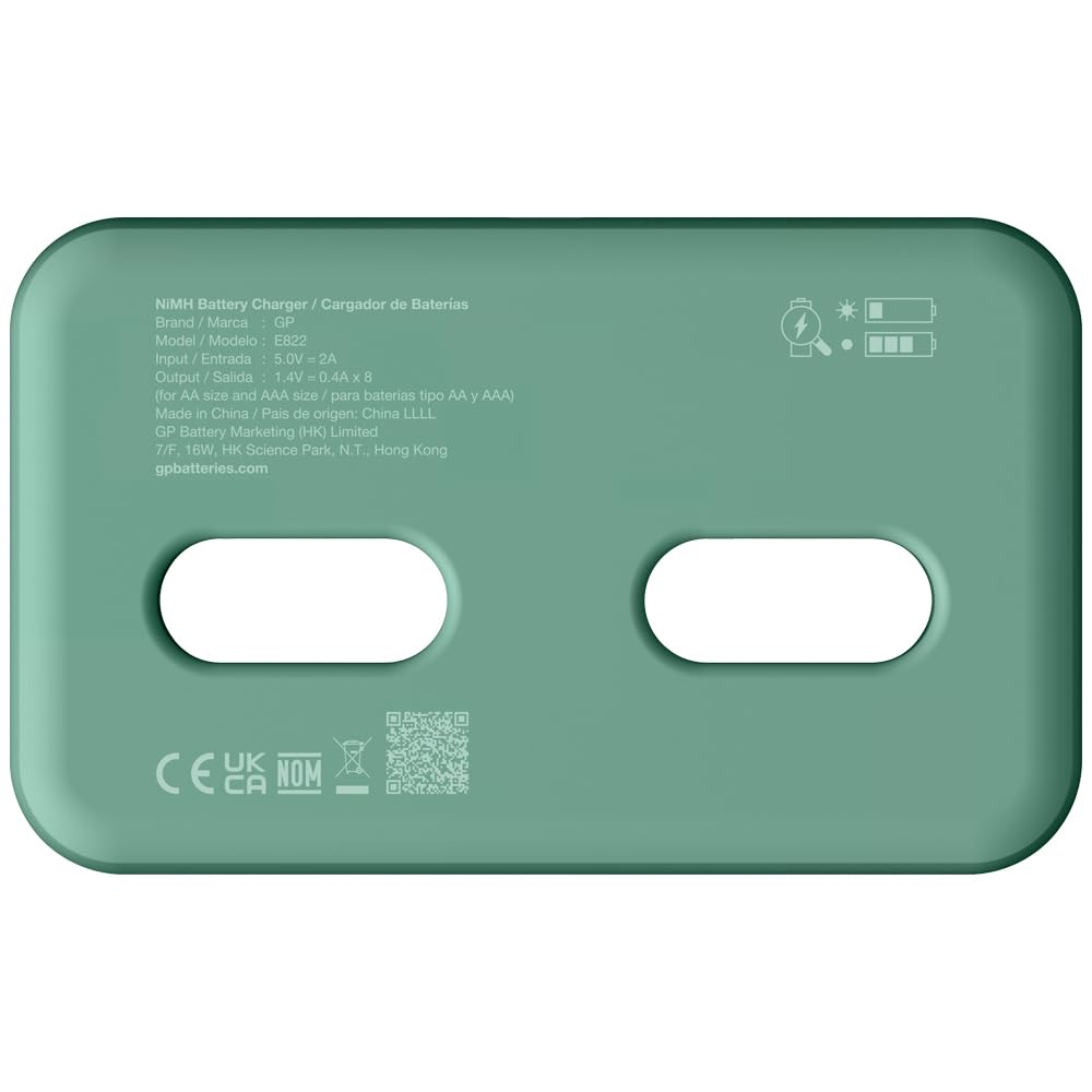 GP E822 USB Pilsiz Şarj Cihazı (8 Adet AA ve/veya AAA İçin)