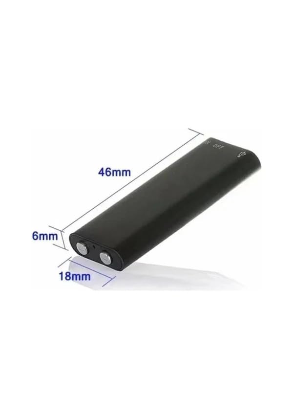 Slim ve Minik Ses Kayıt Cihazı Sessiz Çalışma,USB Bağlantılı, Stereo Mikrofon, MP3 Player (16GB)