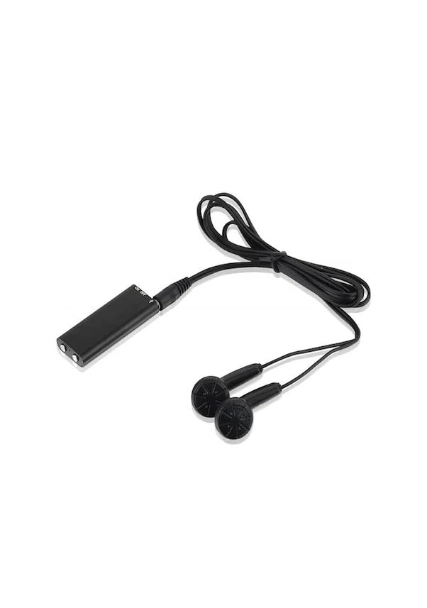 Slim ve Minik Ses Kayıt Cihazı Sessiz Çalışma,USB Bağlantılı, Stereo Mikrofon, MP3 Player (16GB)