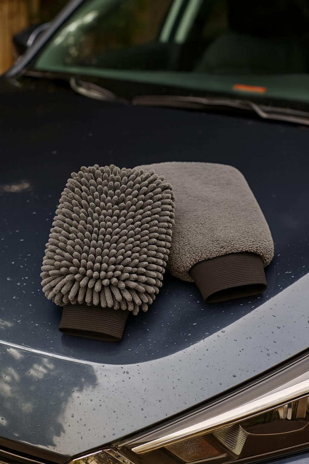 Kyrotech 2’li Mikrofiber Araç Yıkama ve Kurulama Eldiveni Seti, Yüksek Emici Oto Temizlik Bezi, Çizmez, Tüy Bırakmaz, İz Yapmaz, Oto Kurutma, Araç Detay, SUV, Binek, Motosiklet Uyumlu Asorti Renk