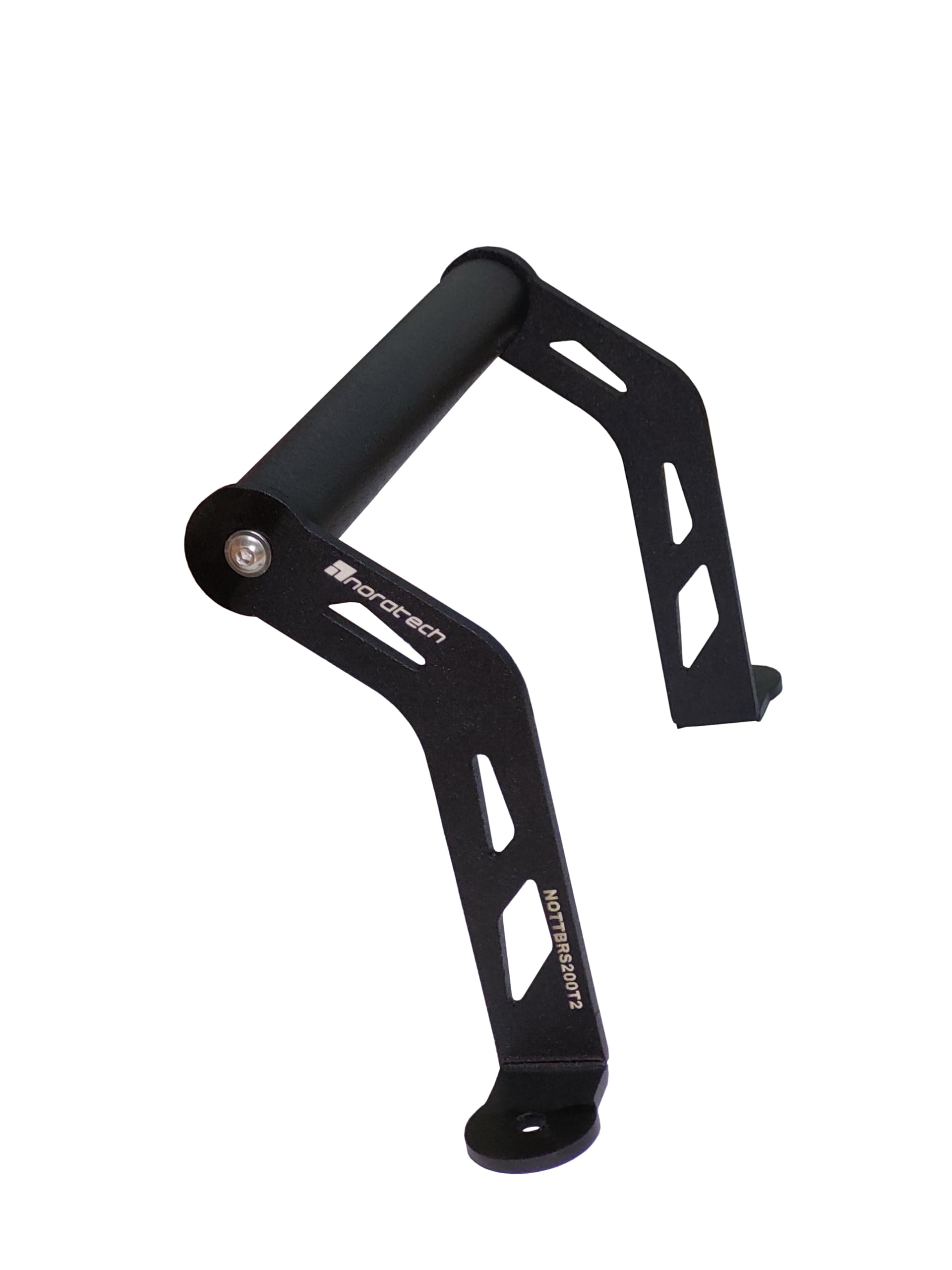 NORATECH MOTO Telefon Tutucu Standı ve GPS Navigasyon Braketi, BAJAJ RS 200 için Uyumlu, Siyah Metal, Vida Montajı, Evrensel Telefon Uyumluluğu
