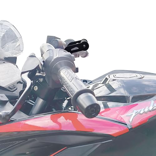 NORATECH MOTO Telefon Tutucu Standı ve GPS Navigasyon Braketi, BAJAJ RS 200 için Uyumlu, Siyah Metal, Vida Montajı, Evrensel Telefon Uyumluluğu