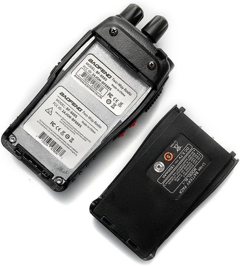 Coverzone 2 Adet BF-888S PMR446 El Telsizi 16 Kanal 446MHz-446.2Mhz 0.5W VOX CTCSS DCS Gürültü Azaltma Uzun Menzil Dahili Fener Şarjlı Batarya Walkie Talkie, 140 gr