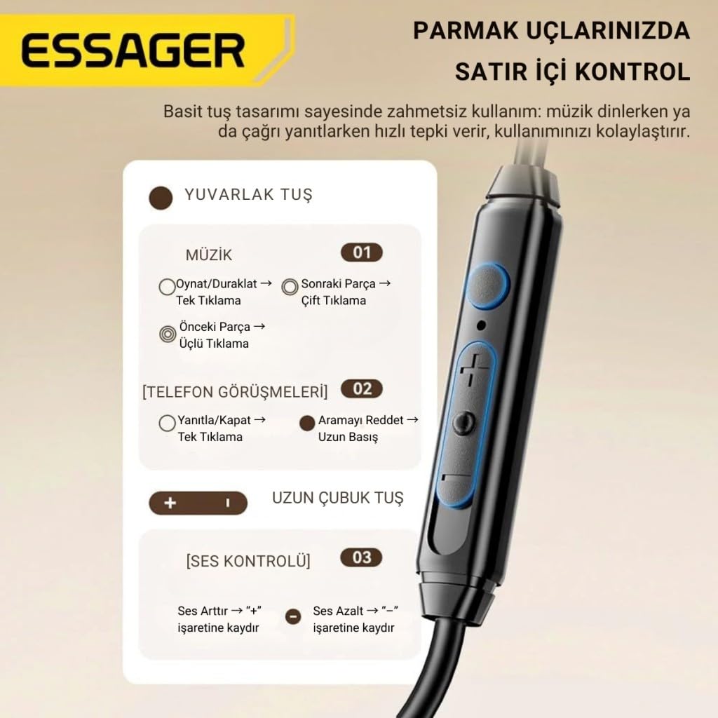 Essager Pro Seri Gaming HiFi Kulaklık – Mikrofonlu, Yüksek Ses Kalitesi, Kristal Ses Sistemli Kulaklık