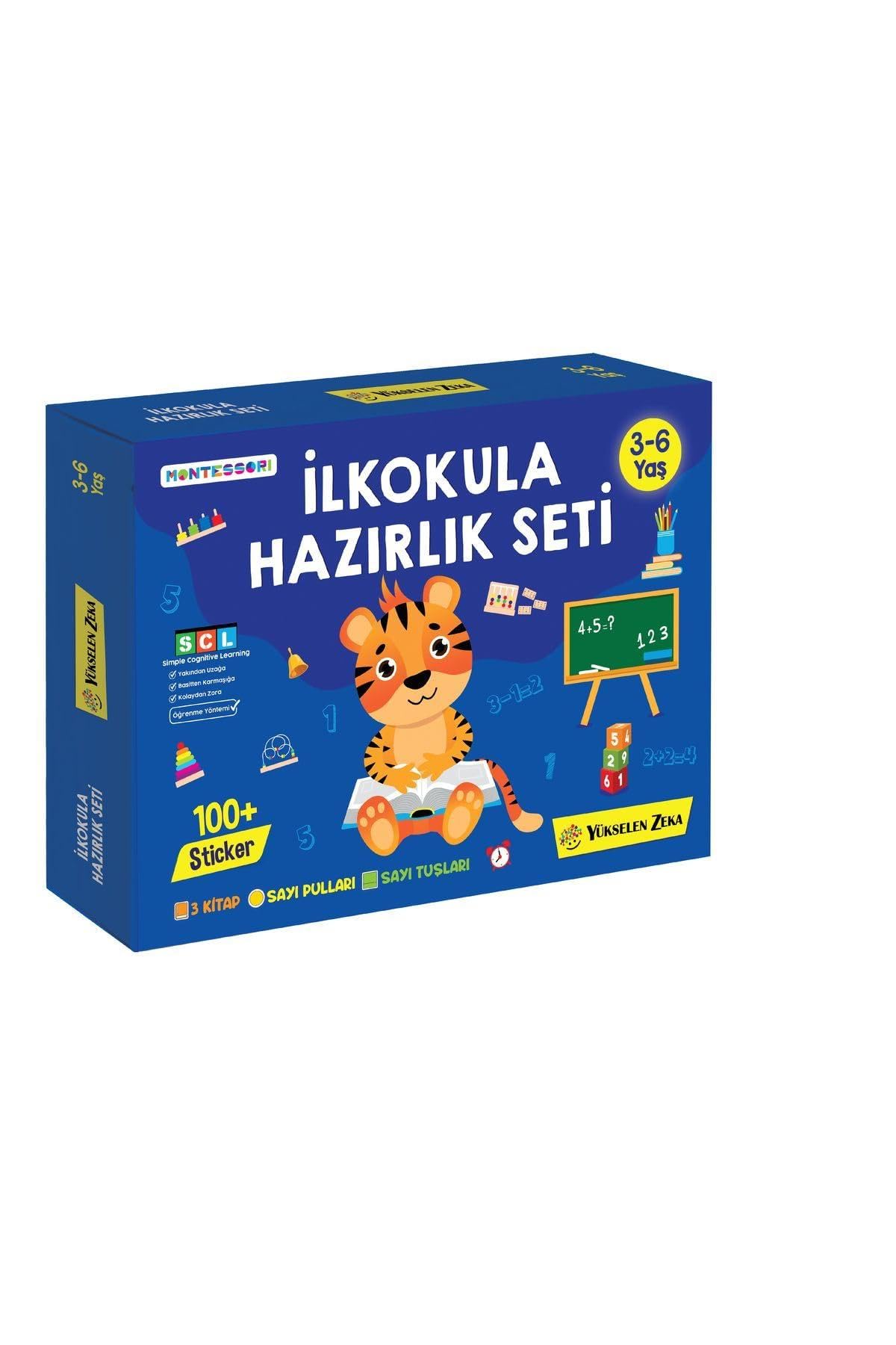 yükselen zeka İlkokula Hazırlık Seti 3-6 Yaş Aktivite Eğitici Kitap, ilkokulahazırlık