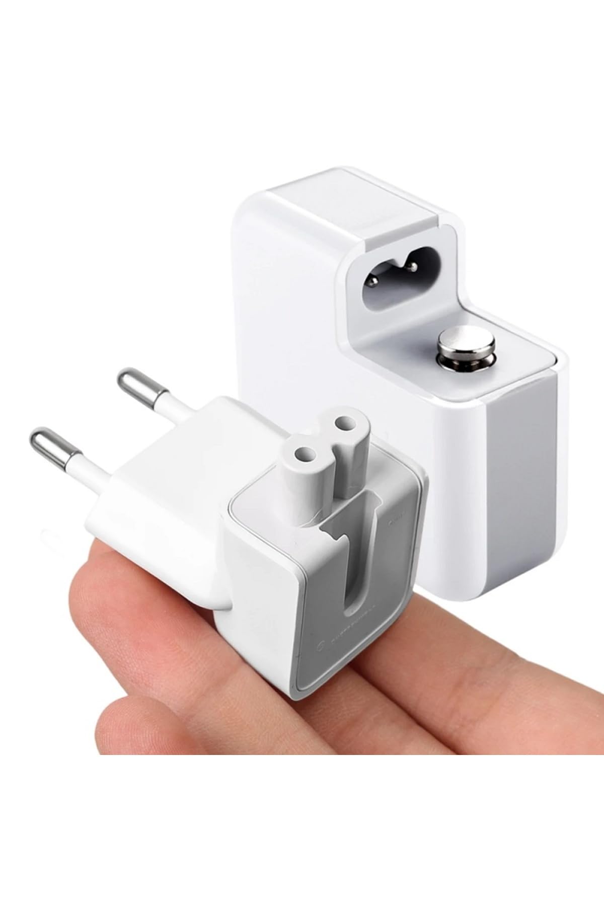 Derwell Apple Macbook Pro Pad Aksesuar Güç Adaptörü Ipad Iphone Şarj Soket Adaptör Çevirici Priz Ucu BEYAZ, DRWLL