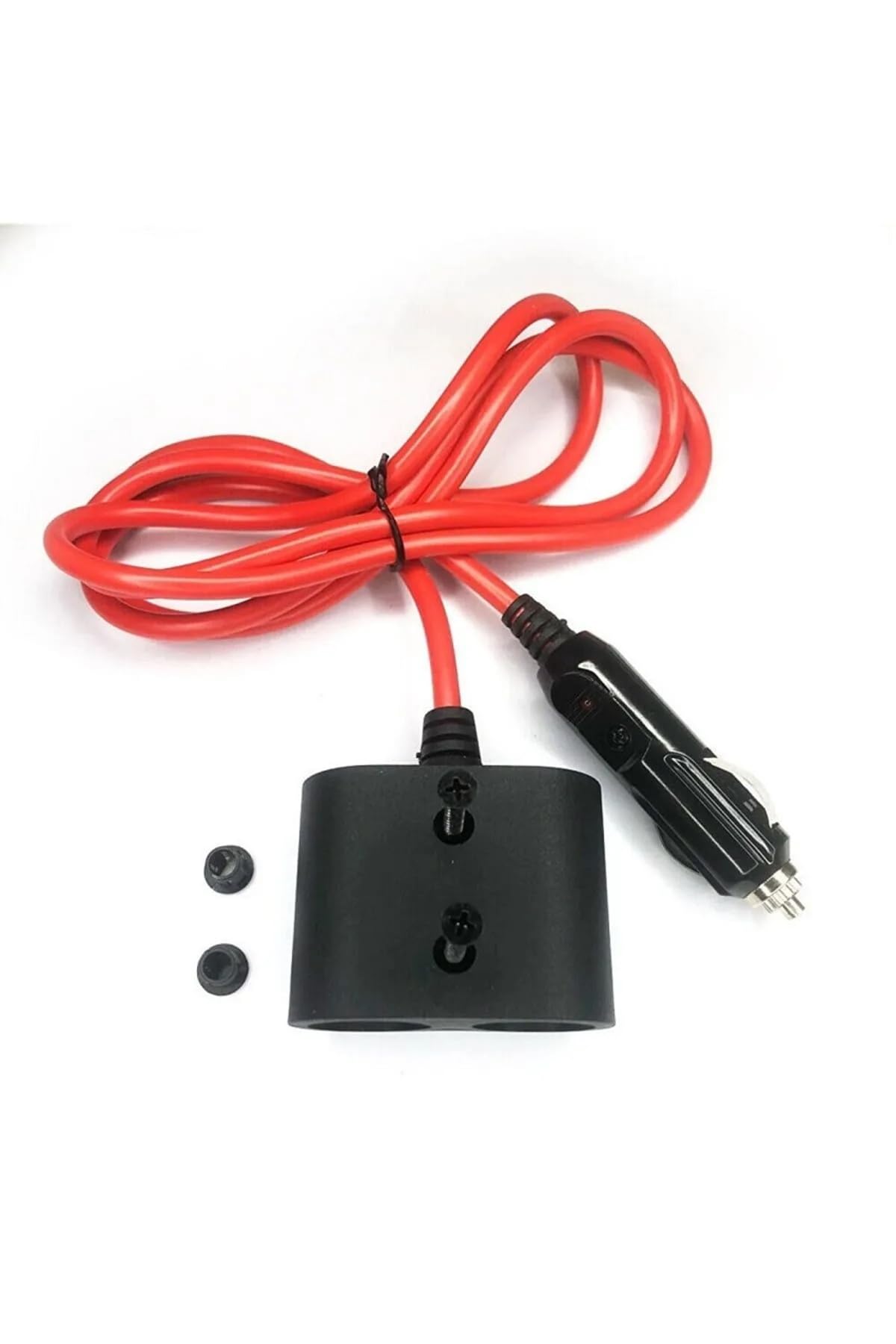 Derwell 1.5 Metre Çakmak Uzatma Kablosu 2li 12v/24v Çakmak Çoklayıcı 2 Port Oto Çakmak Çoğaltıcı Kablo, Drwl2portckmk2