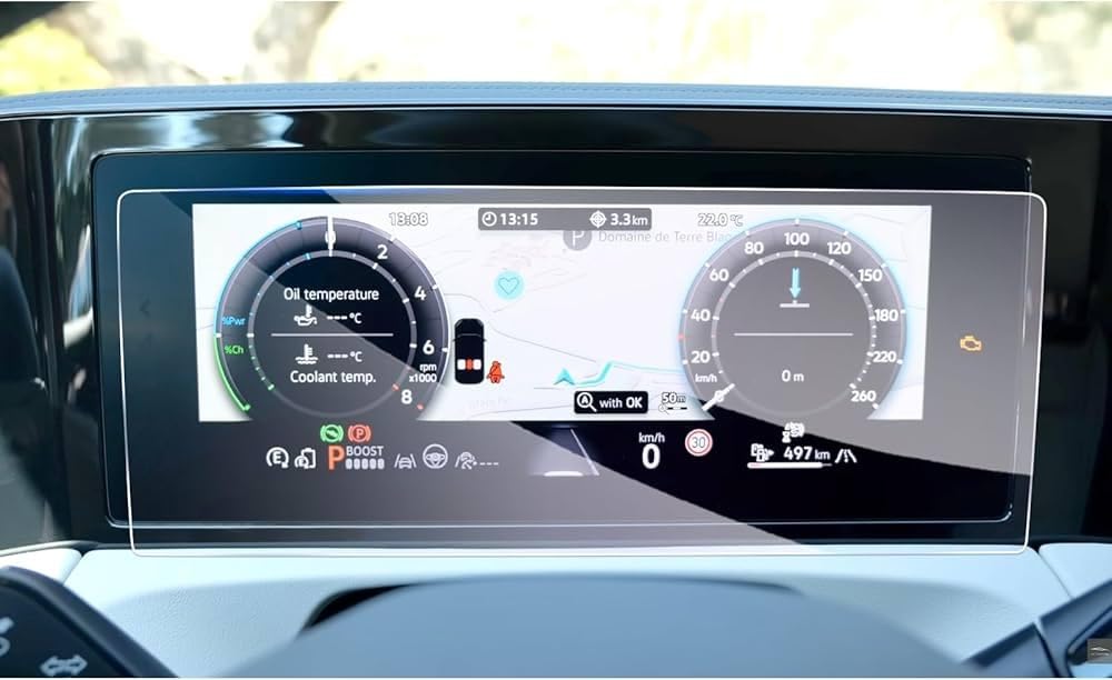 Volkswagen Tiguan 2024-2025-2026 ile Uyumlu Dijital Gösterge 10.25 inç 9h Nano Ekran Koruyucu ŞEFFAF