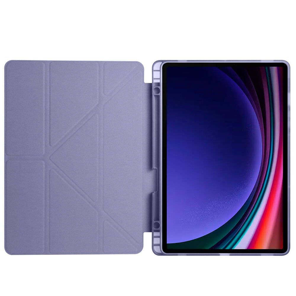 Samsung Galaxy Tab S10 Lite / S10 Fe / S9 Fe 10.9" Uyumlu Tablet Kılıfı – Manyetik Akıllı Kapak, Kalem Bölmeli, Katlanabilir Standlı, Premium Deri Dokulu Koruma (Lavander)