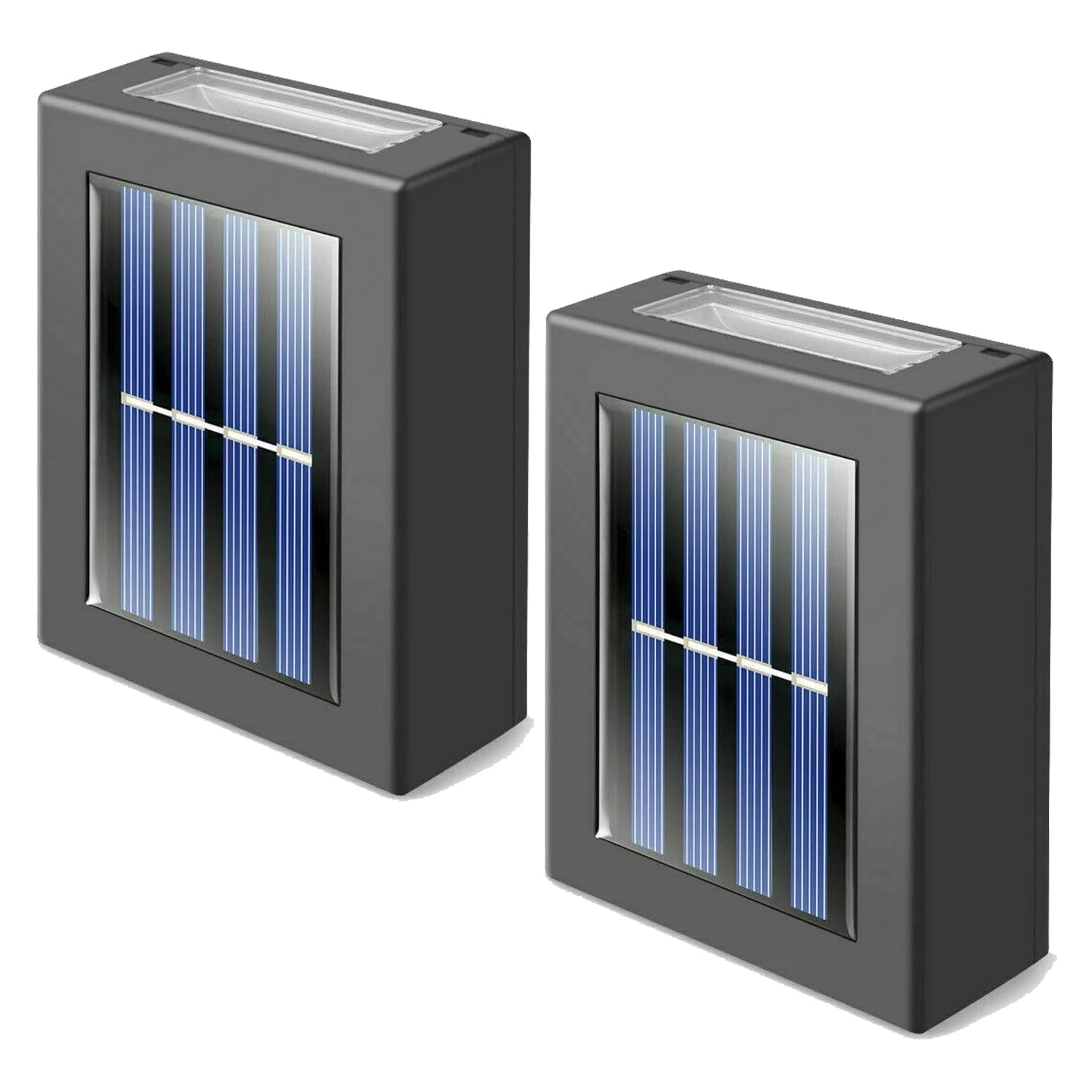 Coverzone 2 Adet Yeni Model Solar Çift Taraflı Beyaz Işık Led Duvar Lambası Güneş Enerjili Aydınlatma Dekorasyon Dış Mekan Aydınlatma Işık-CDR [Enerji Sınıfı A] (2)