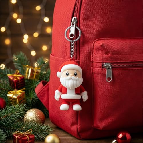 Sevimli Noel Baba Anahtarlık Ağaç Süsü ve Yılbaşı Hediyesi | Hoho