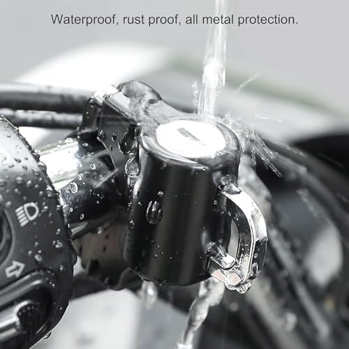 Kyrotech Universal Motosiklet Kask Kilidi 22 Ve 26 mm Ayarlanabilir Gidon Uyumlu, Çift Anahtarlı Güvenlik Kilidi, Su Geçirmez, Çok Amaçlı Kask ve Ekipman Sabitleme Aparatı