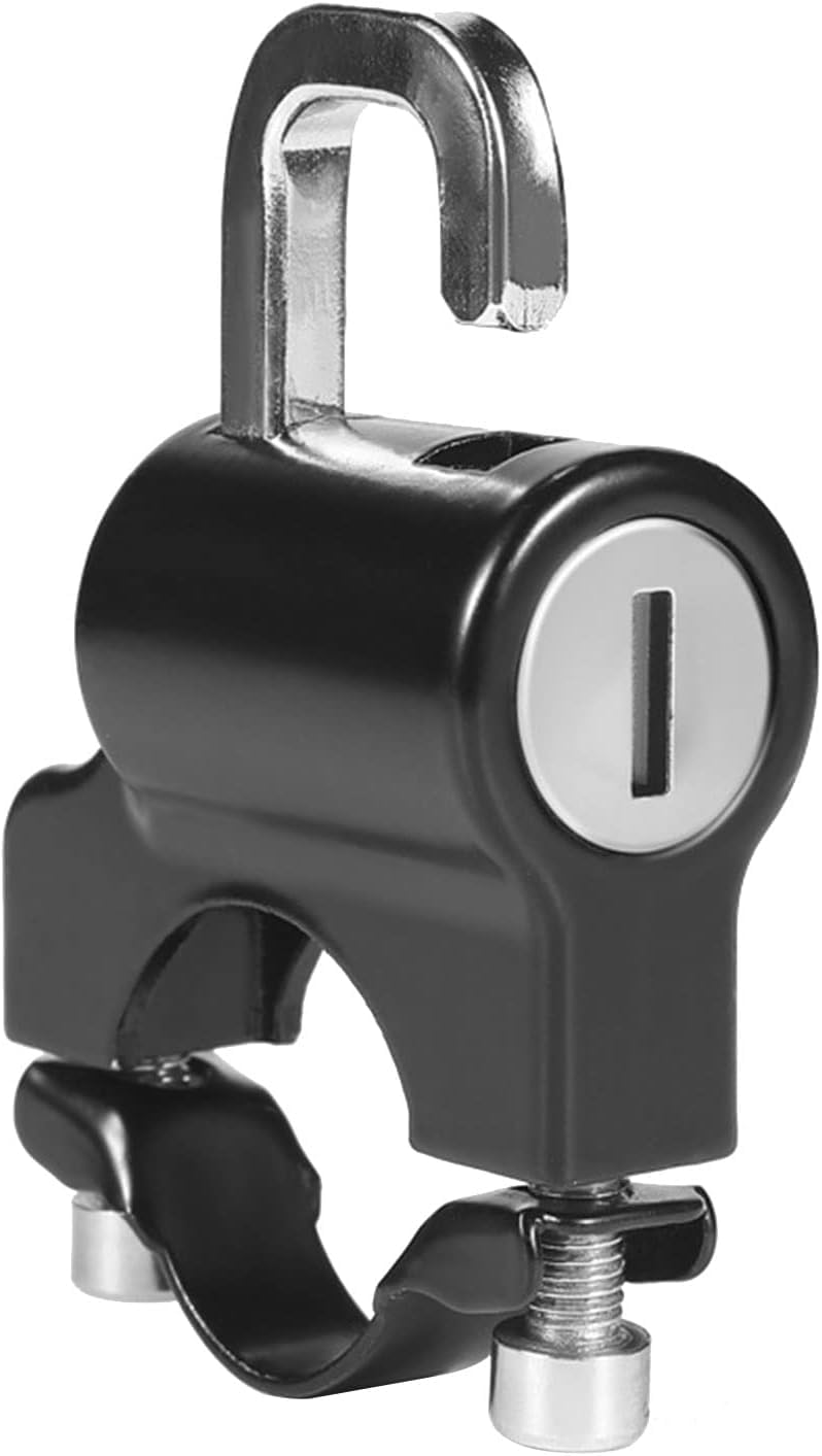 Kyrotech Universal Motosiklet Kask Kilidi 22 Ve 26 mm Ayarlanabilir Gidon Uyumlu, Çift Anahtarlı Güvenlik Kilidi, Su Geçirmez, Çok Amaçlı Kask ve Ekipman Sabitleme Aparatı