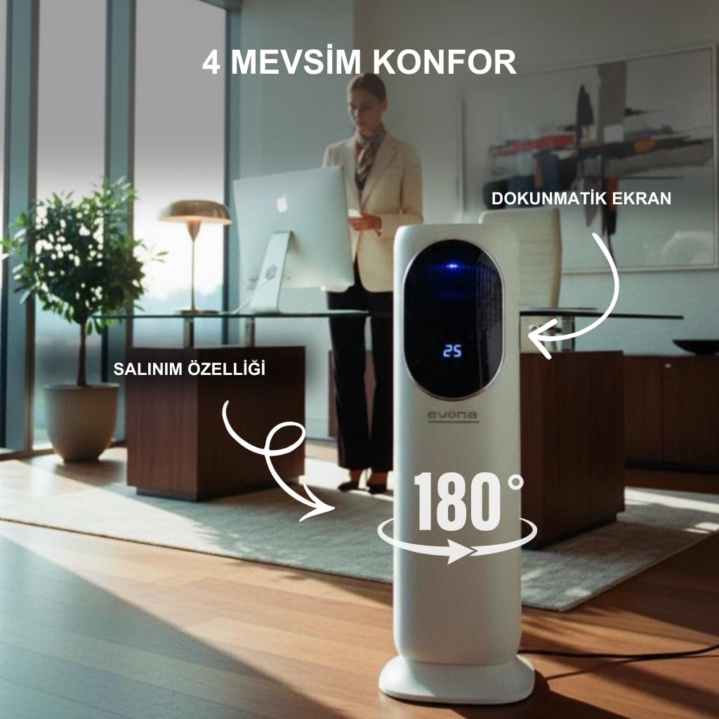Evona Dört Mevsim Isıtıcı & Soğutucu & Fanlı Kule Tipi Klima | Isıtıcılar ve Elektrikli Soba
