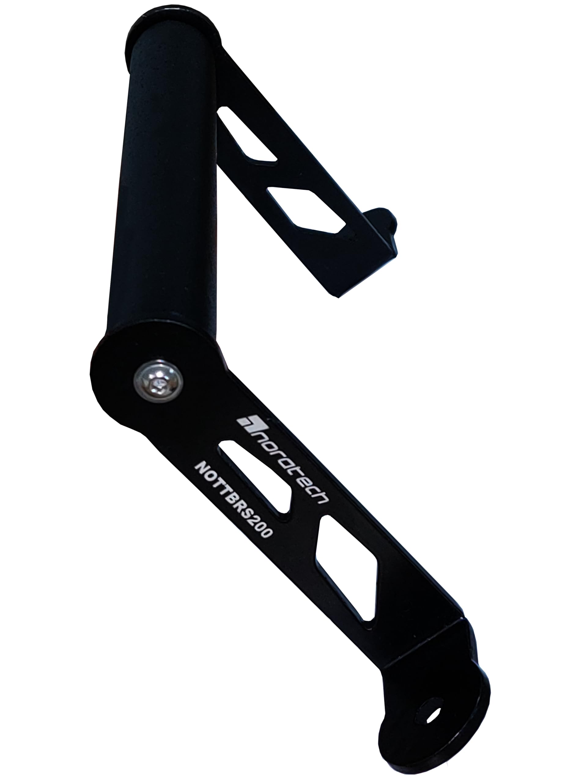 Noratech Moto Telefon Tutucu Standı ve GPS Navigasyon Braketi, BAJAJ RS 200 için Uyumlu, Siyah Metal, Vida Montajı, Evrensel Telefon Uyumluluğu