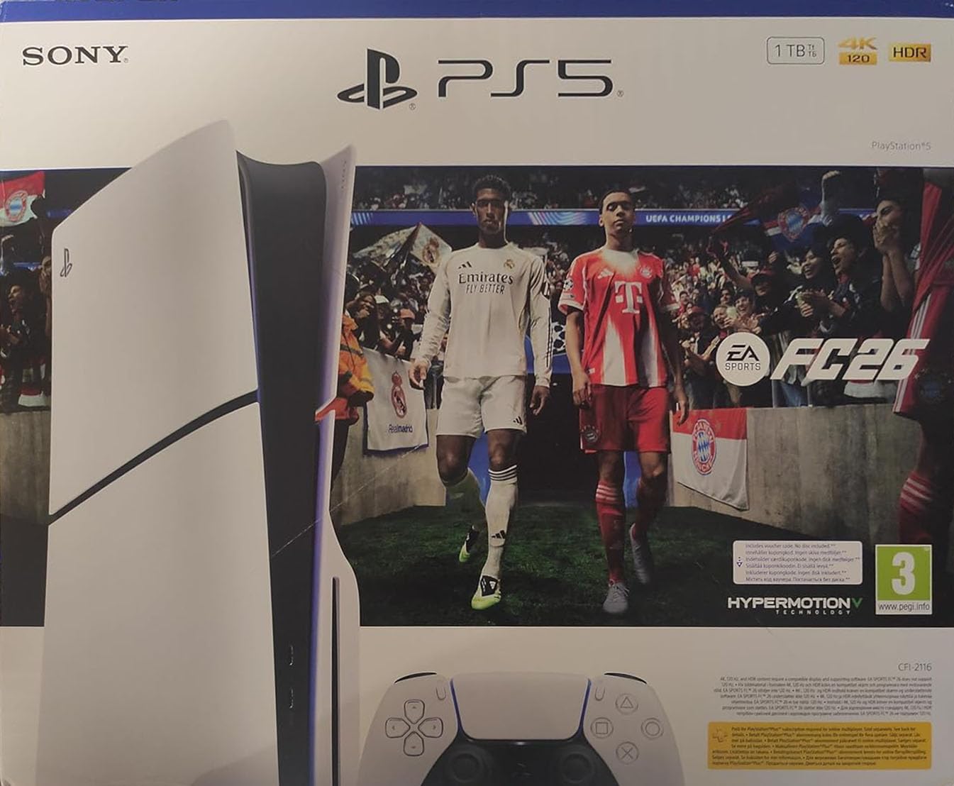 Sony PlayStation 5 Konsol, 1 TB, 4K HDR, EA Sports FC 26 Oyun Paketi (İthalatçı Garantili)