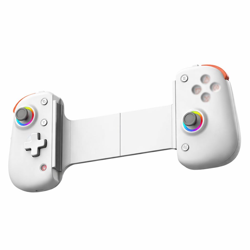 SChitec D8 Pro IOS-Android Akıllı Telefon Tablet Uyumlu Mobil Telefon Tutucu Rgb Joystick Gamepad Beyaz