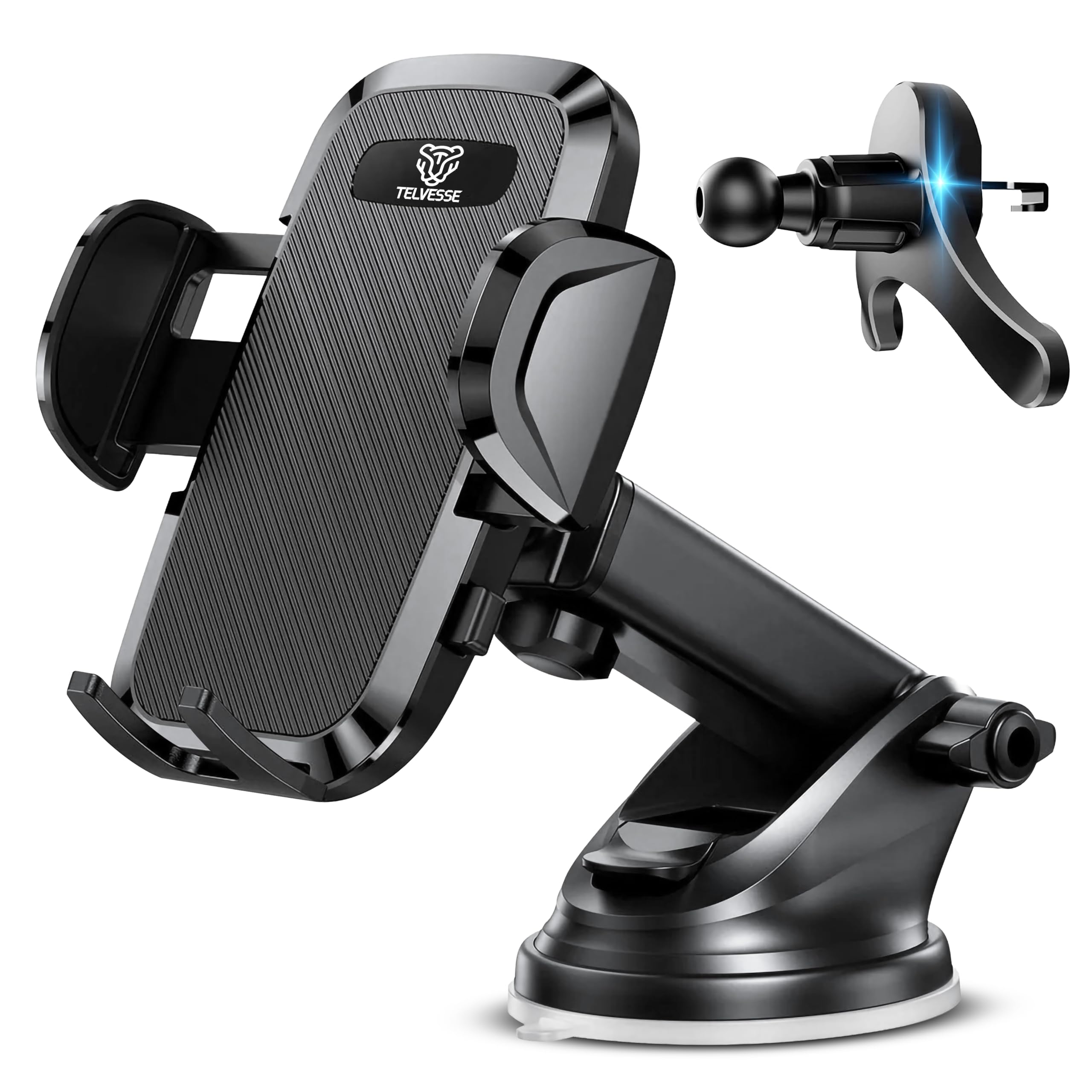 2 MODLU Klima + Torpido Araç Telefon Tutacağı Cam Havalandırma Vantuzlu Araba Telefon Tutucu TT01