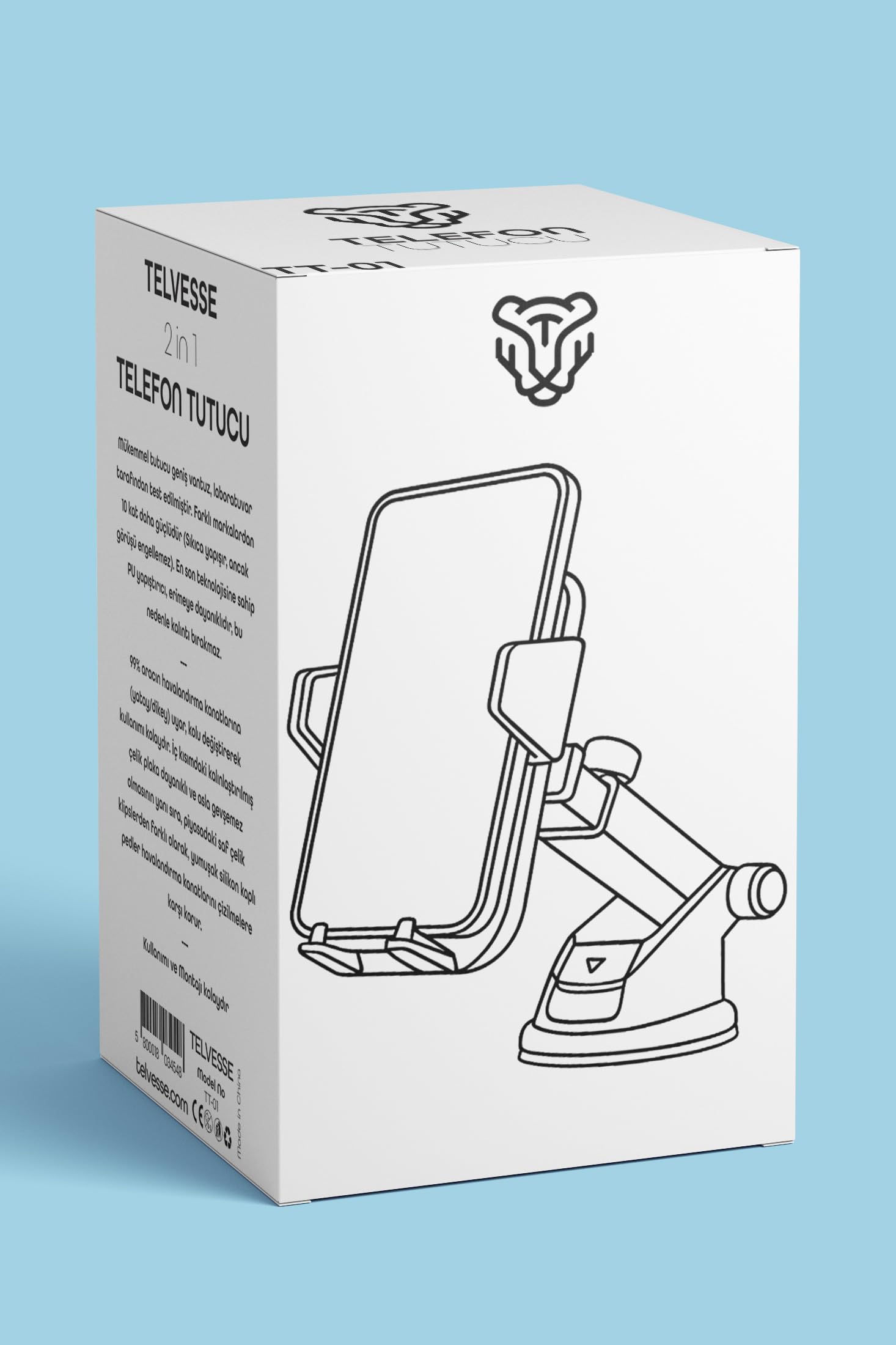 2 MODLU Klima + Torpido Araç Telefon Tutacağı Cam Havalandırma Vantuzlu Araba Telefon Tutucu TT01