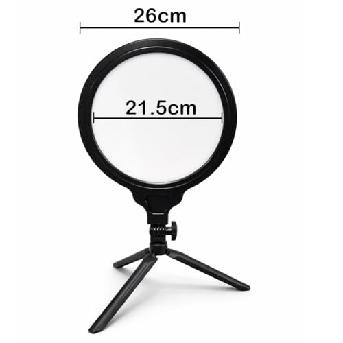 Coverzone Halka Işık 8.4 inç (21.5cm) 180cm Kablolu Stüdyo Işığı Ürün ve Görsel Fotoğraflama Işığı Fotoğraf Makinesi Kamera Youtuber Twich Ring Light Yayıncı Işığı (HP260 8.4inç Siyah)