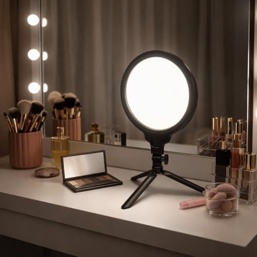 Coverzone Halka Işık 8.4 inç (21.5cm) 180cm Kablolu Stüdyo Işığı Ürün ve Görsel Fotoğraflama Işığı Fotoğraf Makinesi Kamera Youtuber Twich Ring Light Yayıncı Işığı (HP260 8.4inç Siyah)