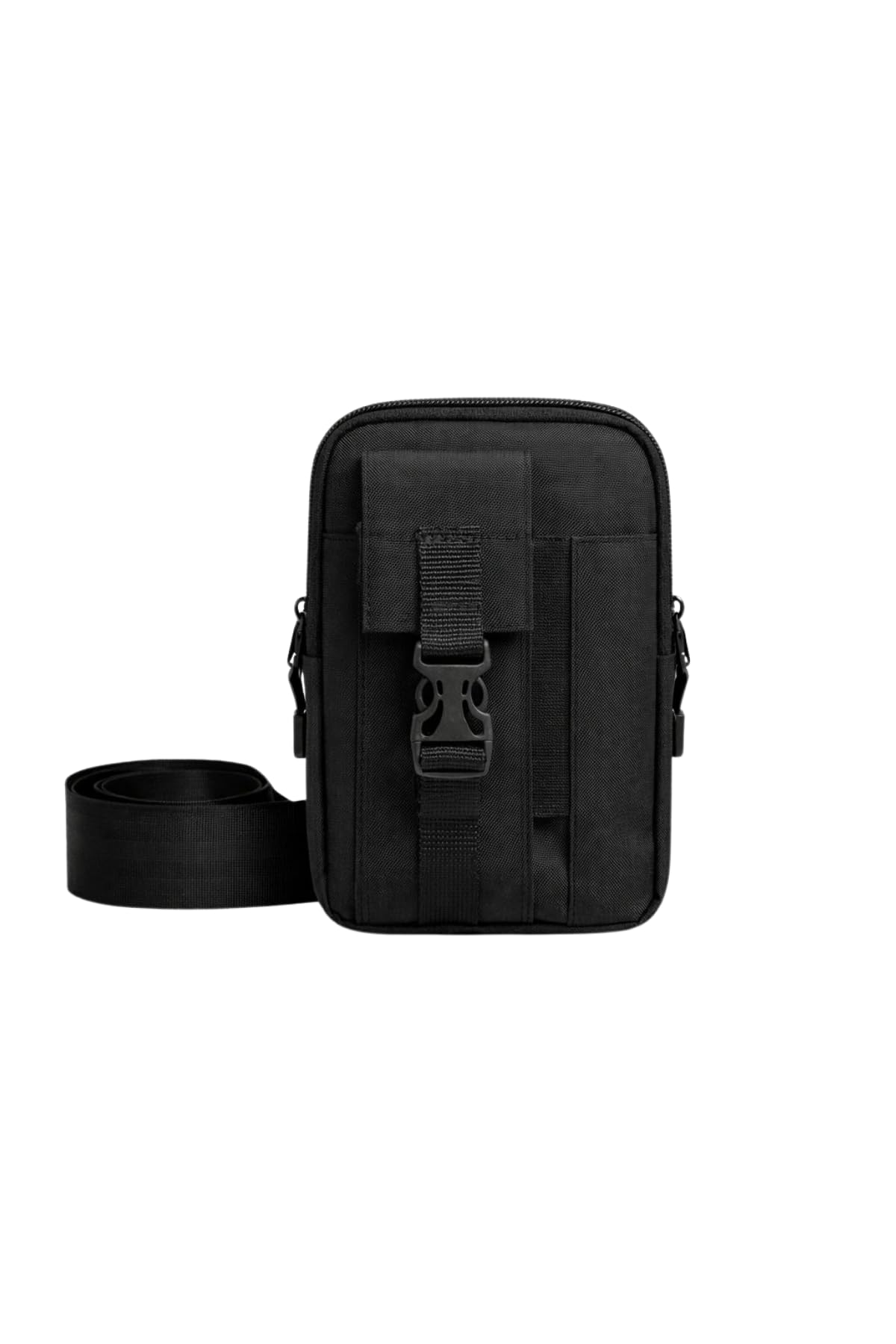 Siyah Unisex Telefon Bölmeli Taktik Çapraz Bel Çanta Göğüs Seyahet Günlük Bodybag Freebag Slingbag