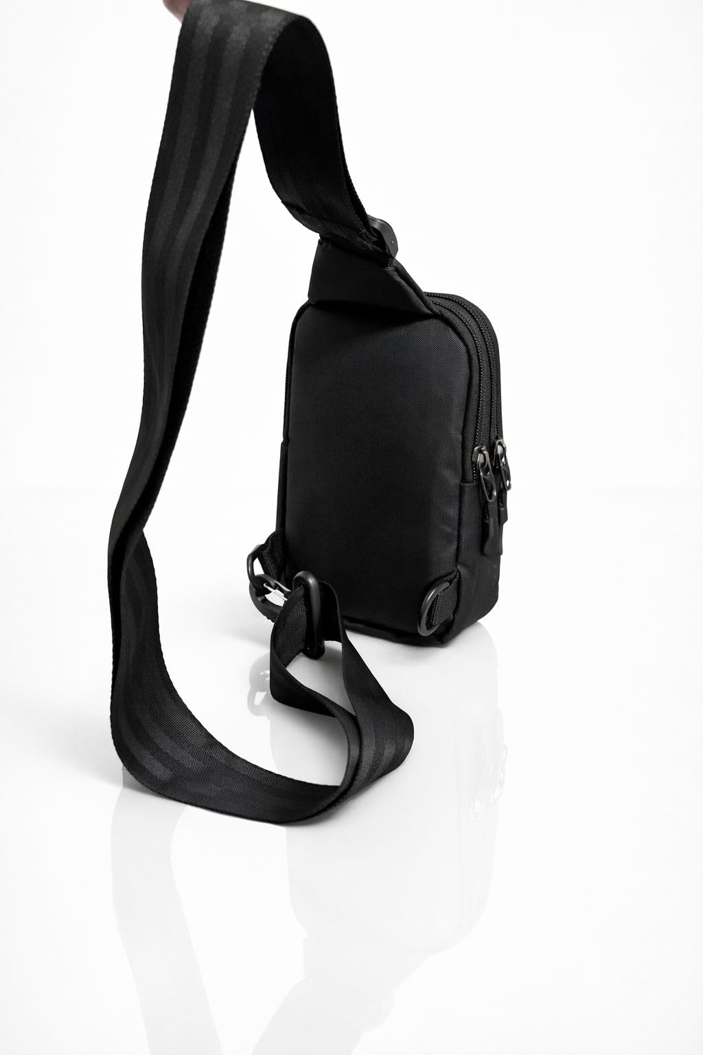 Siyah Unisex Telefon Bölmeli Taktik Çapraz Bel Çanta Göğüs Seyahet Günlük Bodybag Freebag Slingbag