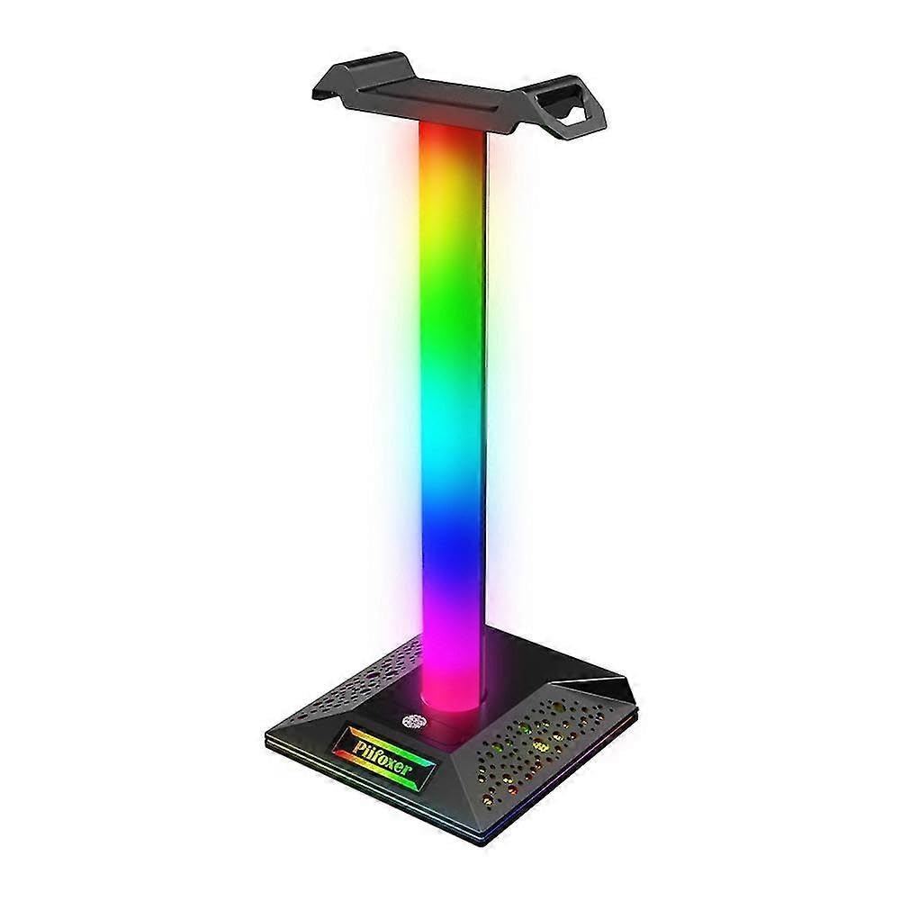 RGB Işıklı Kulaklık Standı, USB Hub Destekli, Dokunmatik Kontrol, Çift USB Port, Kaymaz Taban, Oyun ve Ofis Masası Aksesuarı
