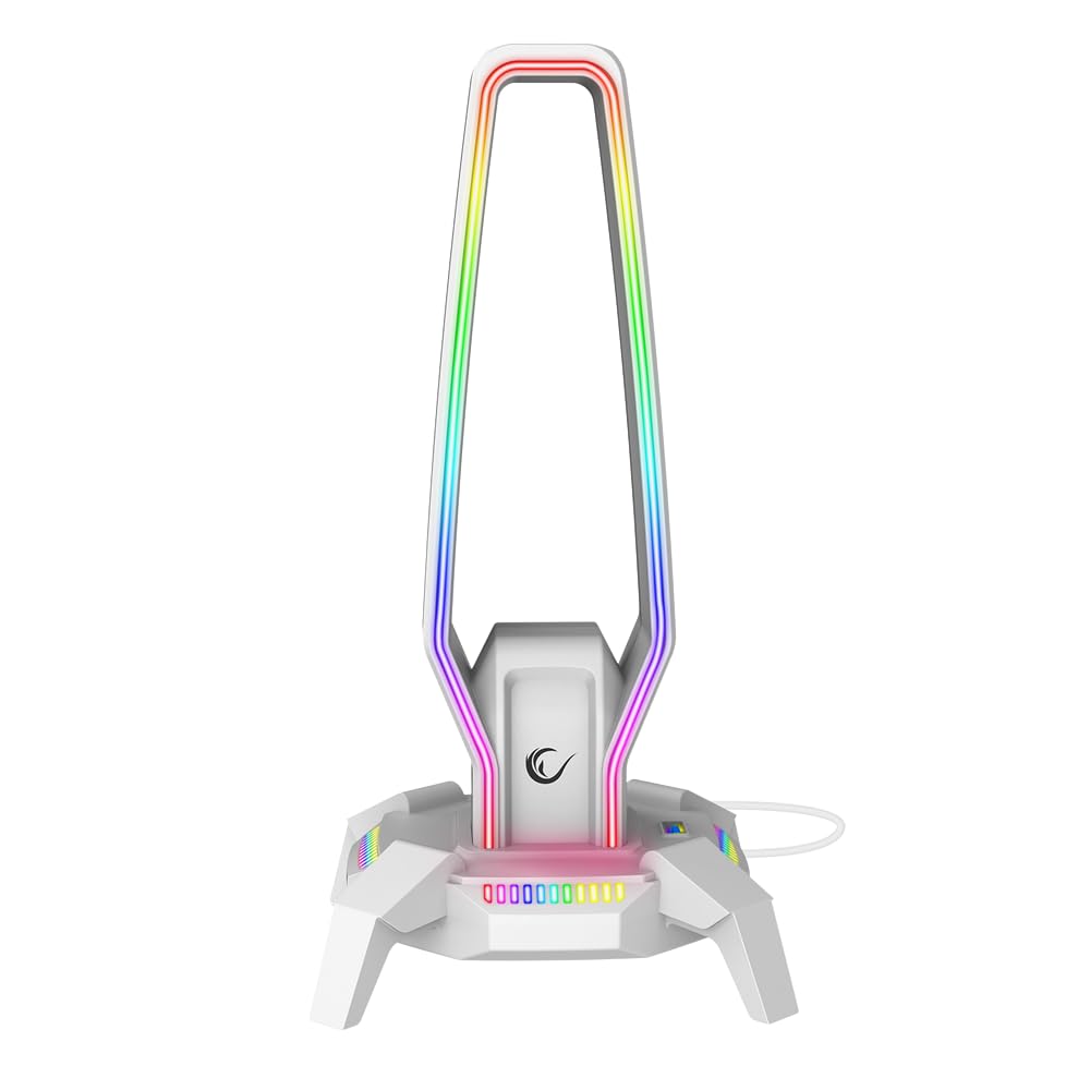 Rampage RM-H27 IGRIS Type-C RGB Beyaz Kulaklık Standı RM-H27 IGRIS BEYAZ