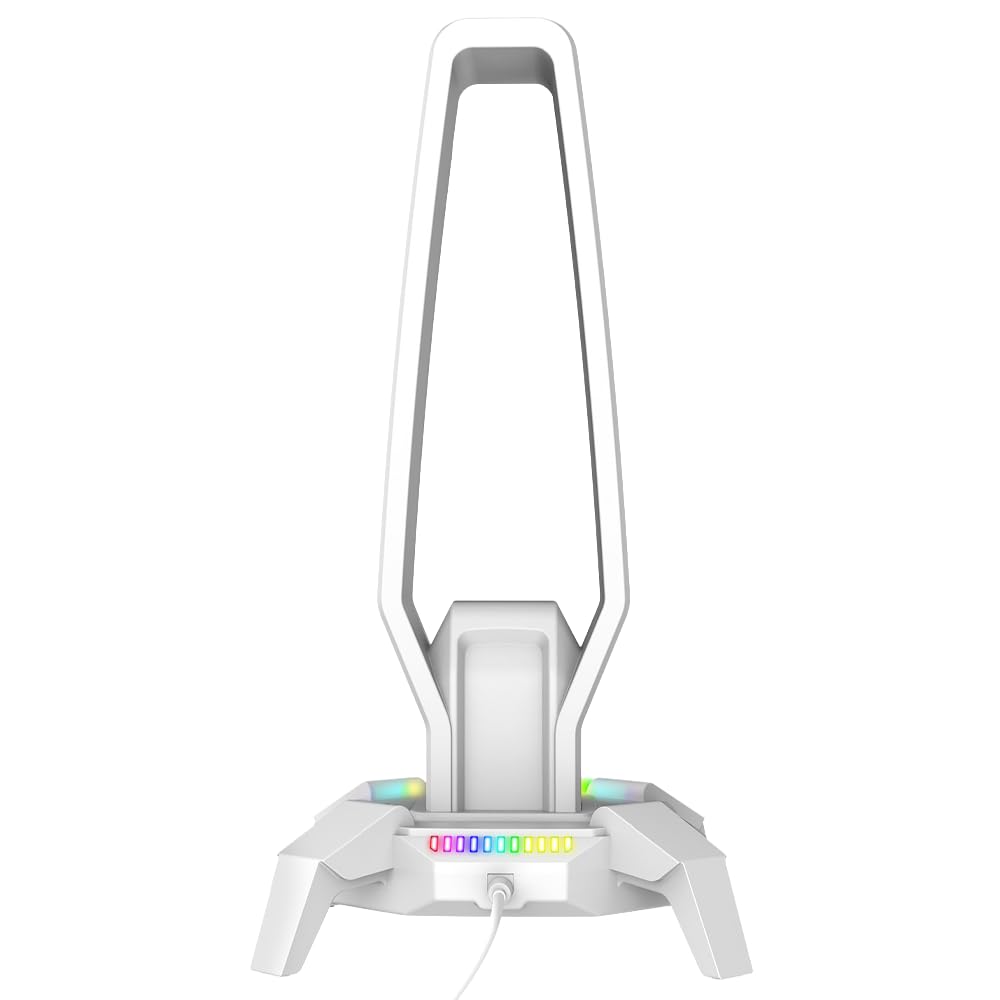 Rampage RM-H27 IGRIS Type-C RGB Beyaz Kulaklık Standı RM-H27 IGRIS BEYAZ