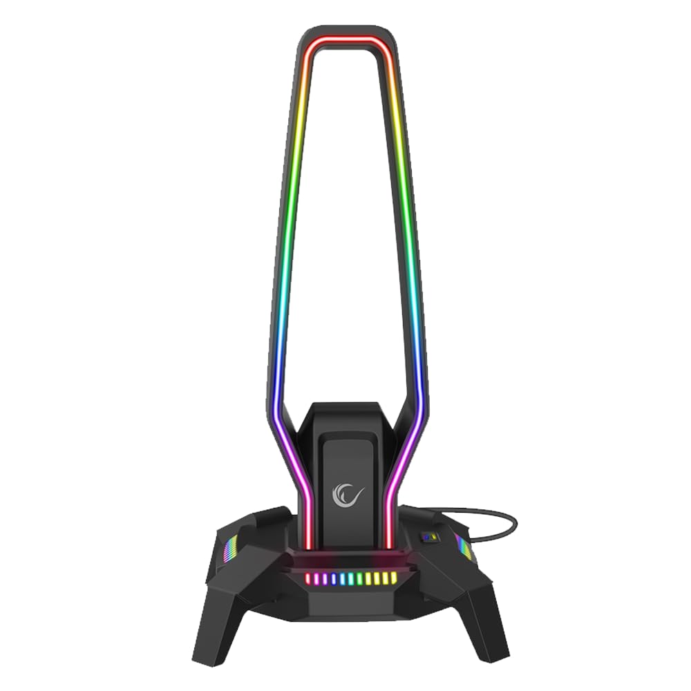 Rampage RM-H27 IGRIS Type-C RGB Siyah Kulaklık Standı RM-H27 IGRIS SIYAH