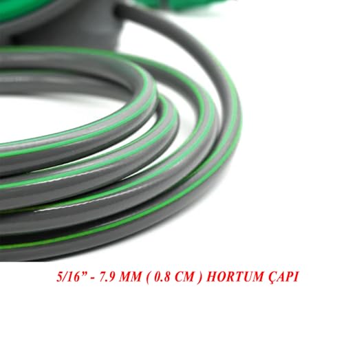 Taşınabilir Makaralı 10 Metre Mini Makaralı Hortum Seti Bahçe Su Hortumu 5/16" Sulama Araç Yıkama