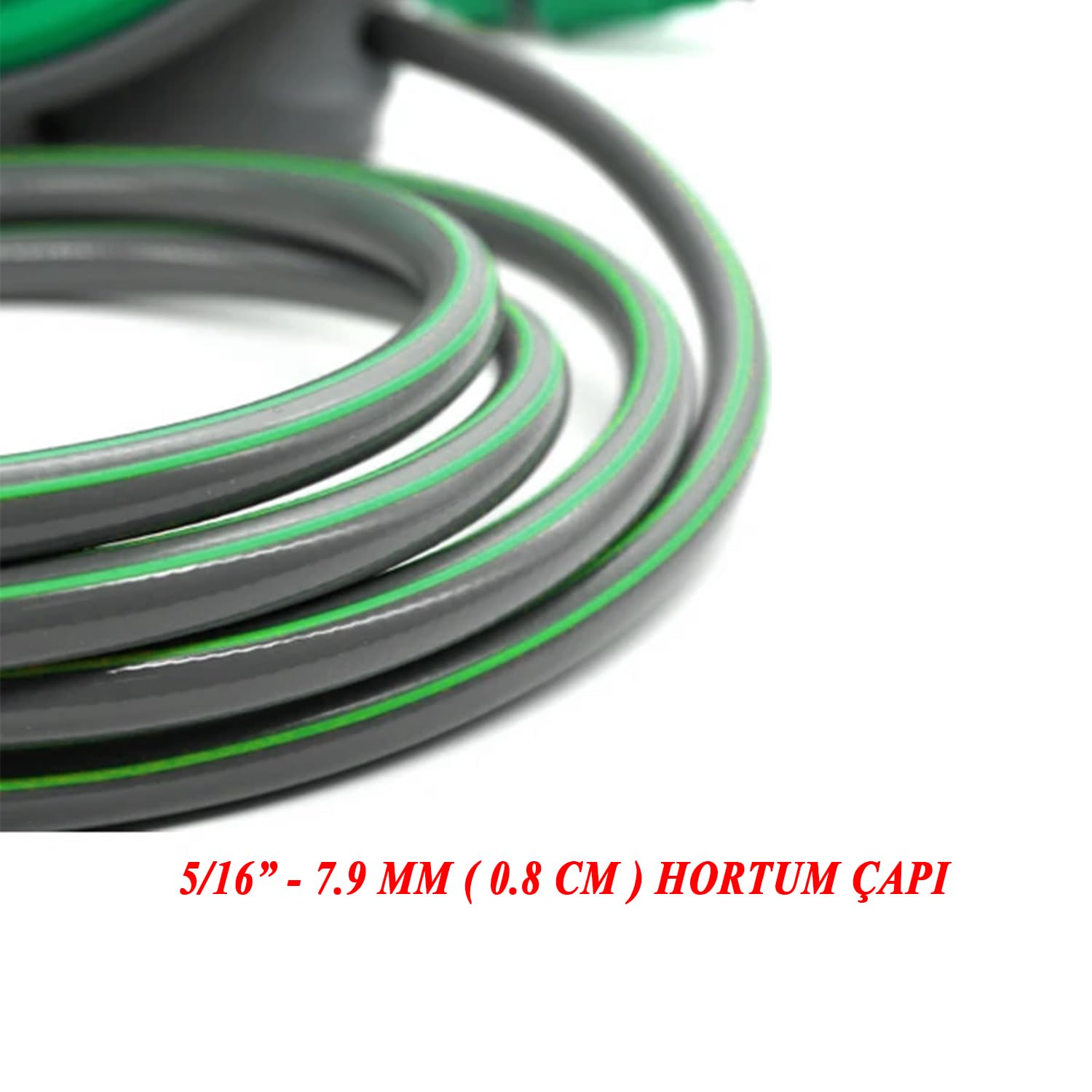 Taşınabilir Makaralı 10 Metre Mini Makaralı Hortum Seti Bahçe Su Hortumu 5/16" Sulama Araç Yıkama