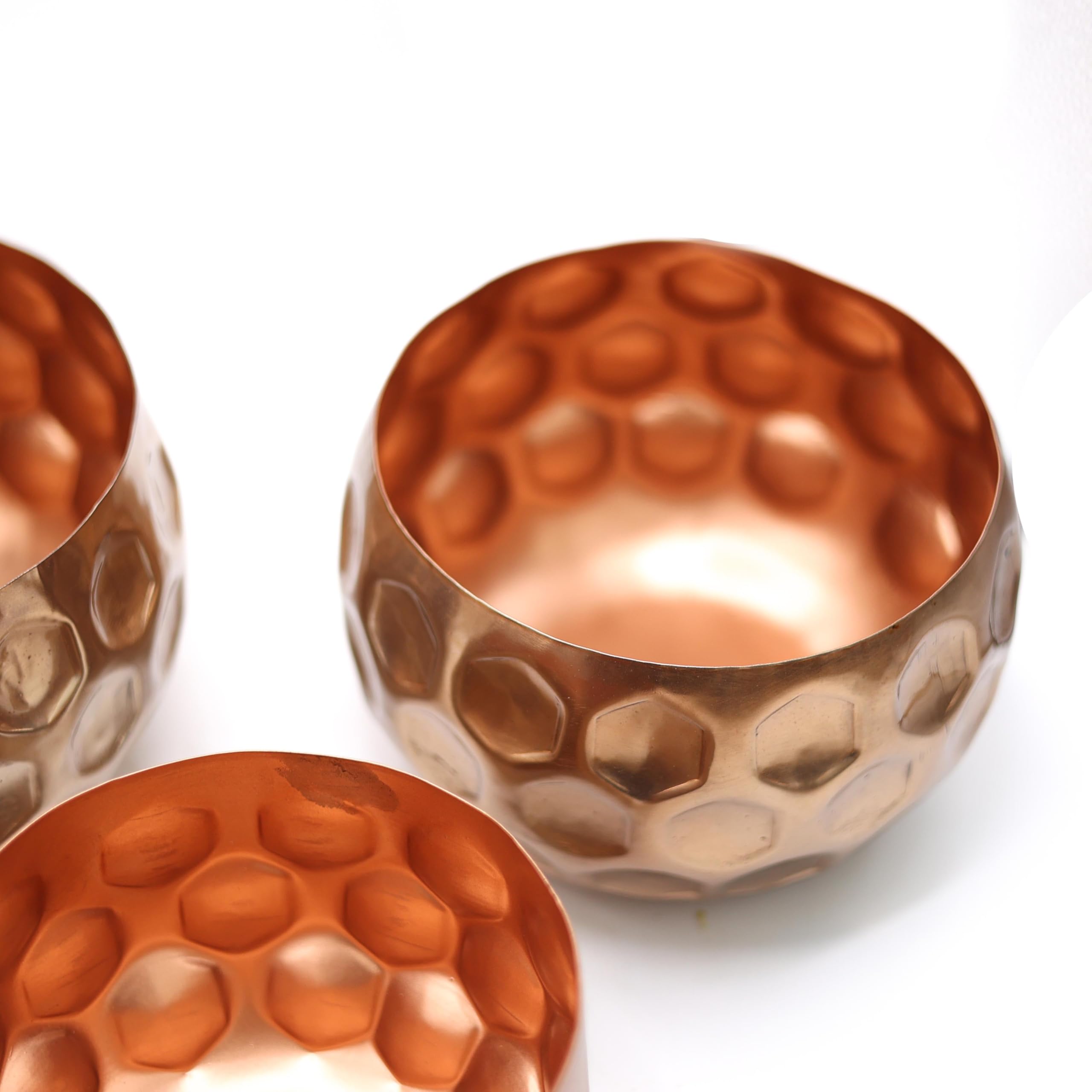 Cuivre Metal Saksı Büyük Boy Bronz