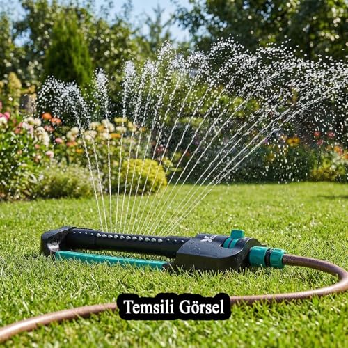 Tablalı Otomatik Hareketli Fonksiyonlu Su Fıskiyesi 19 Nozzle Bahçe Çim Sulama Aparatı Plastik