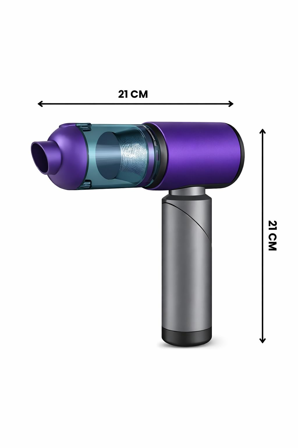 20.000 Pa Kablosuz El Süpürgesi – 120W Güç, 7800 mAh Batarya, 200 ml Toz Haznesi, 8 Başlıklı, Taşıma Çantalı Mini Araç & Ev Süpürgesi (MOR)