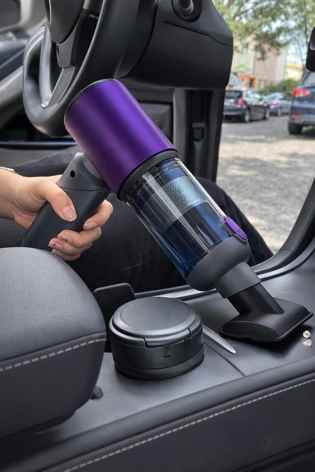 20.000 Pa Kablosuz El Süpürgesi – 120W Güç, 7800 mAh Batarya, 200 ml Toz Haznesi, 8 Başlıklı, Taşıma Çantalı Mini Araç & Ev Süpürgesi (MOR)