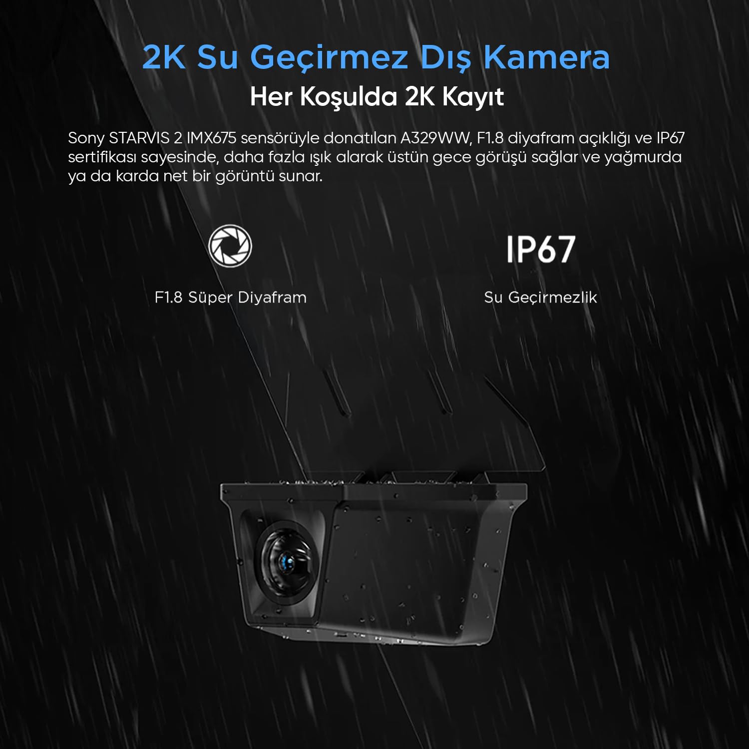 Viofo A329WW 3 Kanal 4K Tır ve Kamyon Araç Kamerası – Ön 4K + Çift 2K HDR Su Geçirmez Arka Kamera, Sony STARVIS 2 Sensör