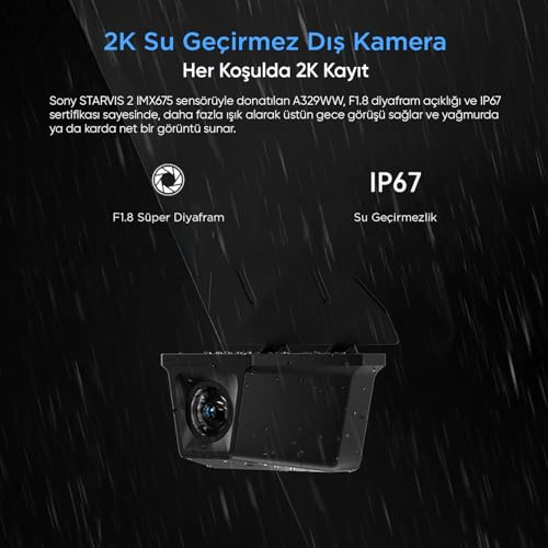 Viofo A329WW 3 Kanal 4K Tır ve Kamyon Araç Kamerası – Ön 4K + Çift 2K HDR Su Geçirmez Arka Kamera, Sony STARVIS 2 Sensör
