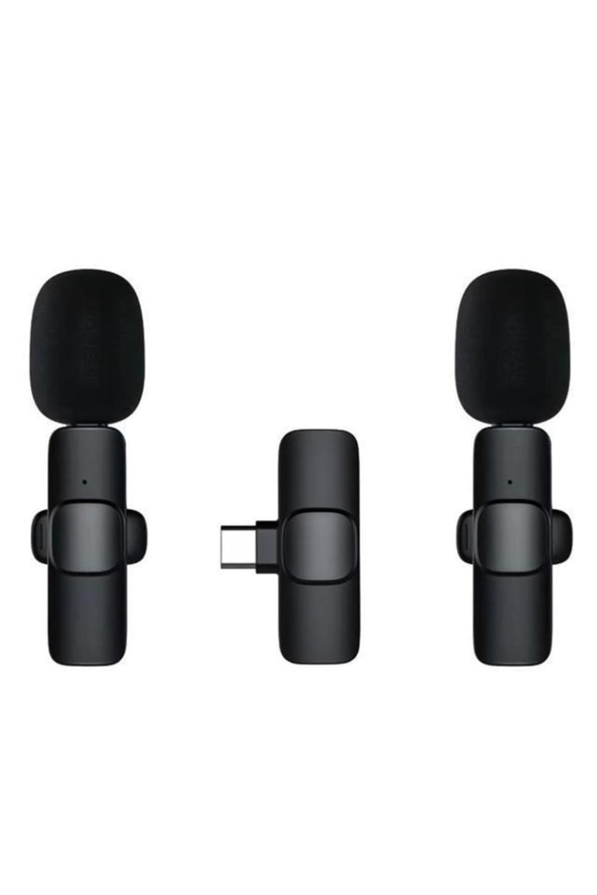 2 Adet Kablosuz Yaka Mikrofonu Type-c 2'li Mini Mikrofon K9 K9-Typc06