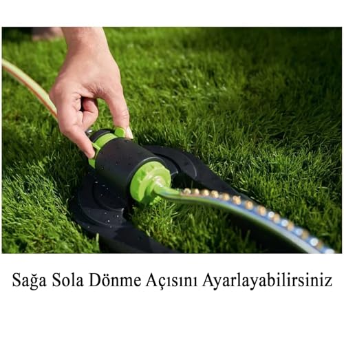 Tablalı Otomatik Hareketli Fonksiyonlu Su Fıskiyesi 17 Nozzle Bahçe Çim Sulama Aparatı Plastik