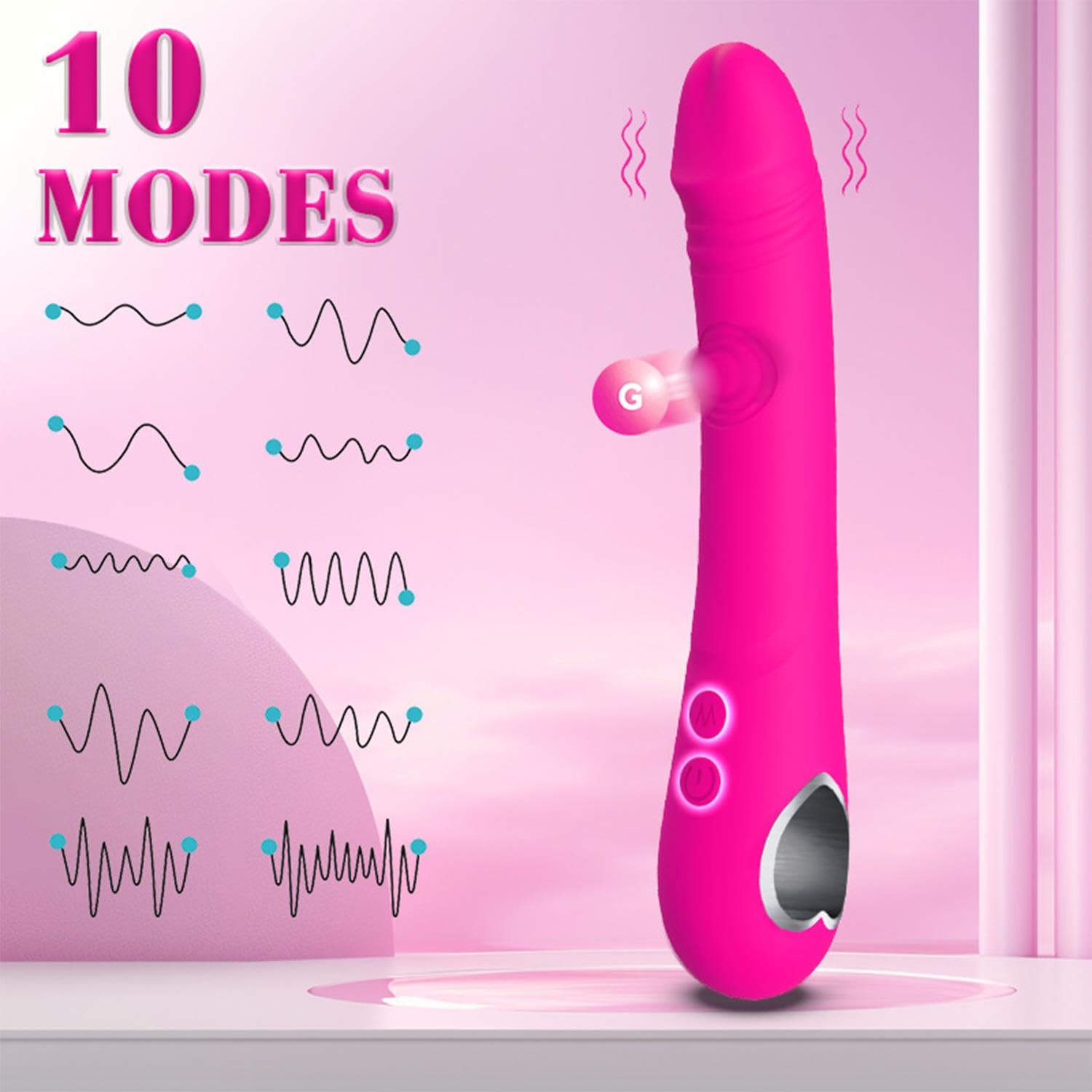 G Noktası Vibratörü 10 Fonksiyonlu Şarjlı – Sessiz ve Güçlü Masaj Cihazı