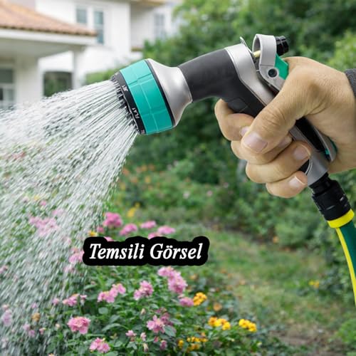 Ayarlanabilir 7 Fonksiyonlu Fıskiye Araba Yıkama Bahçe Sulama Temizleme Sprey Tabancası Fişkiye