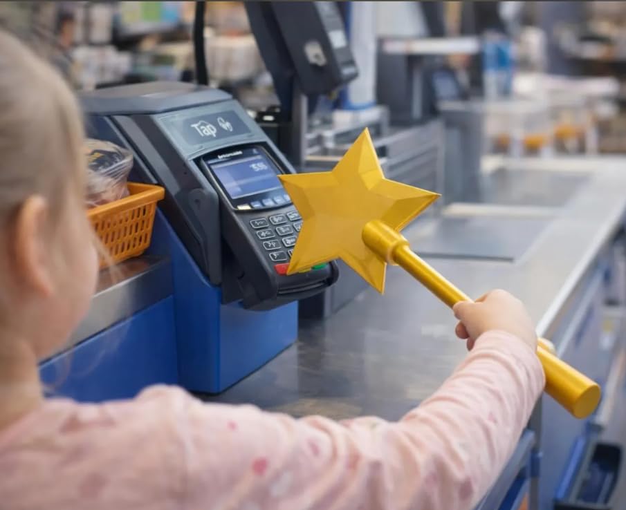 Sıradışı Sihirli Kredi Kartı Değneği – Temassız Ödeme İçin Peri Sopası Tasarımlı Kart Tutucu - Magic credit card wand sıradışı insanlara sıra dışı hediye tüm ilgiyi üzerine çeken ürün (mor)